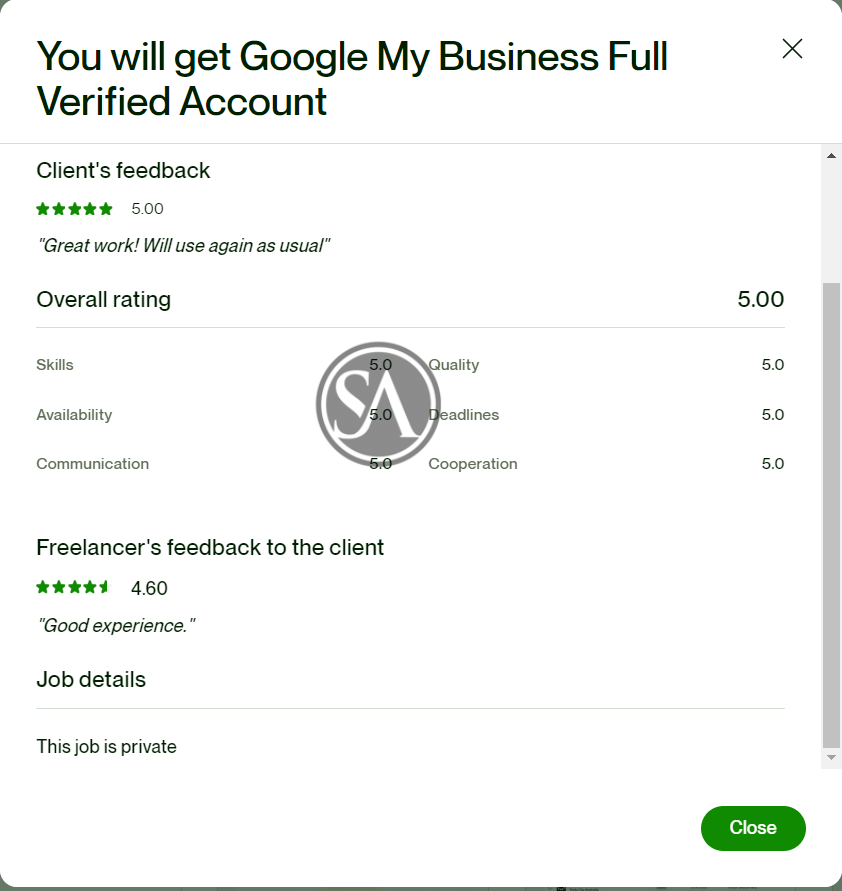 You will get Google My Business Full Verified Account